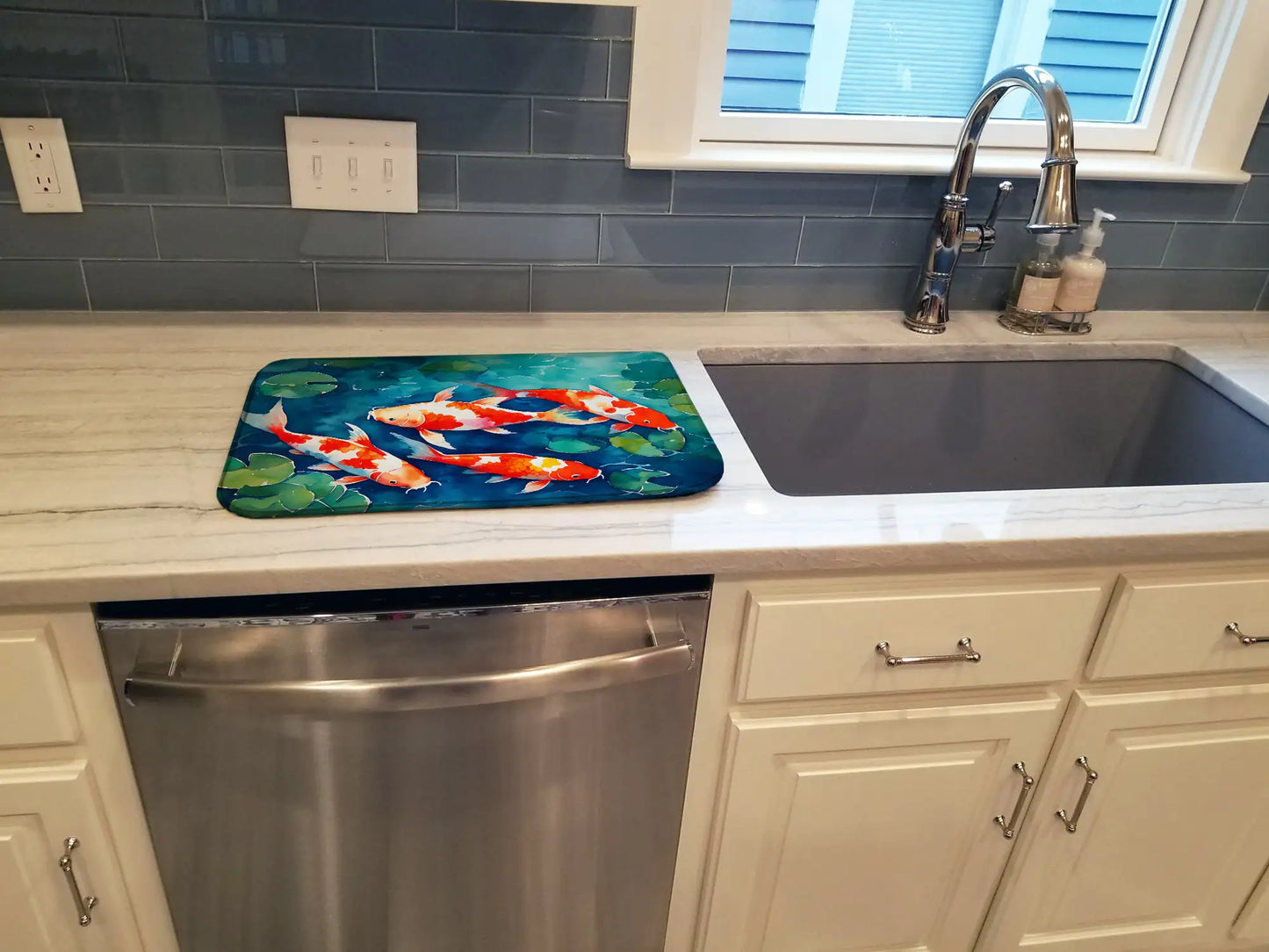 Koi Fish Dish Drying Mat