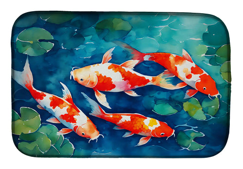 Koi Fish Dish Drying Mat